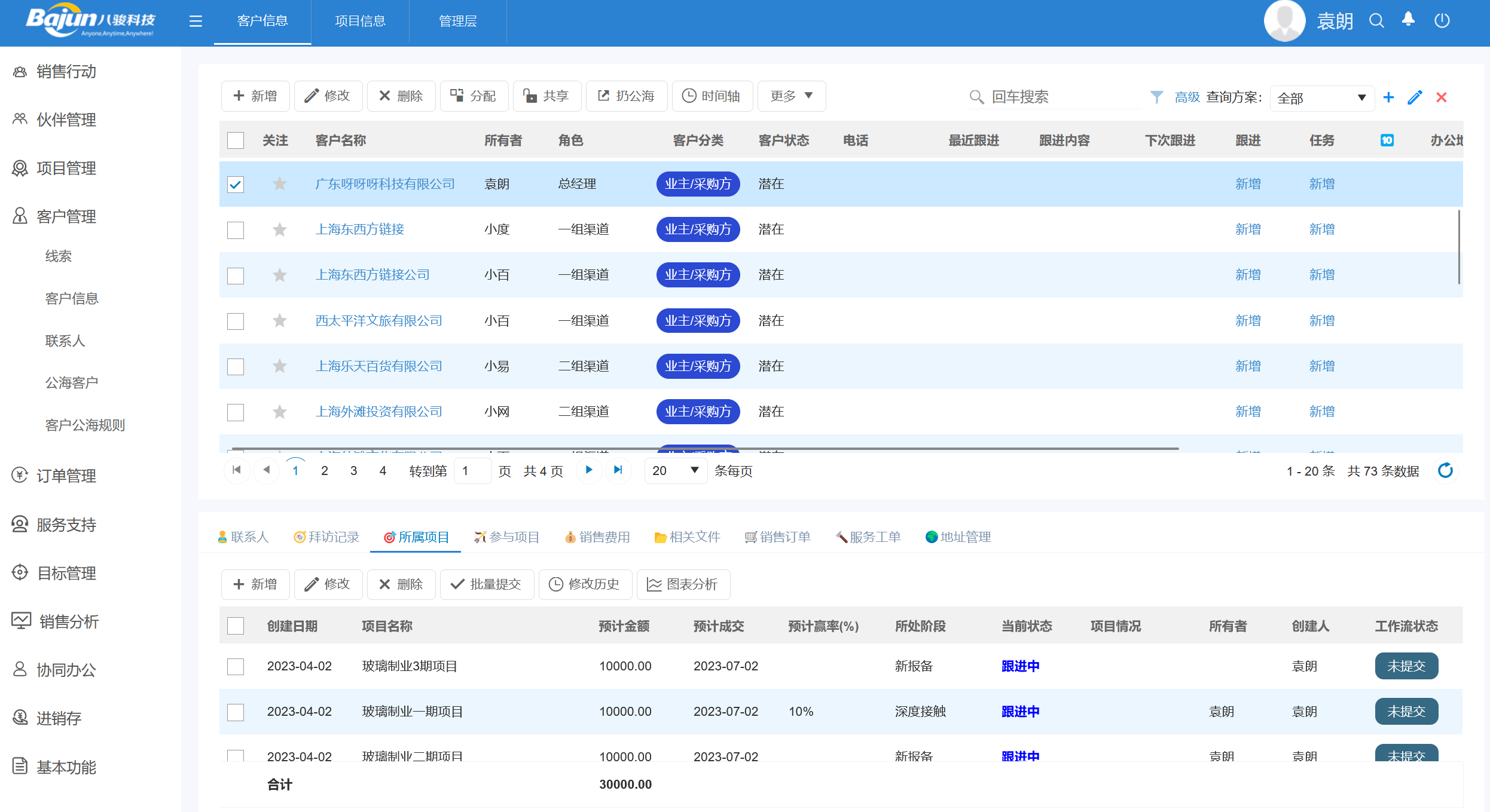 項目型CRM