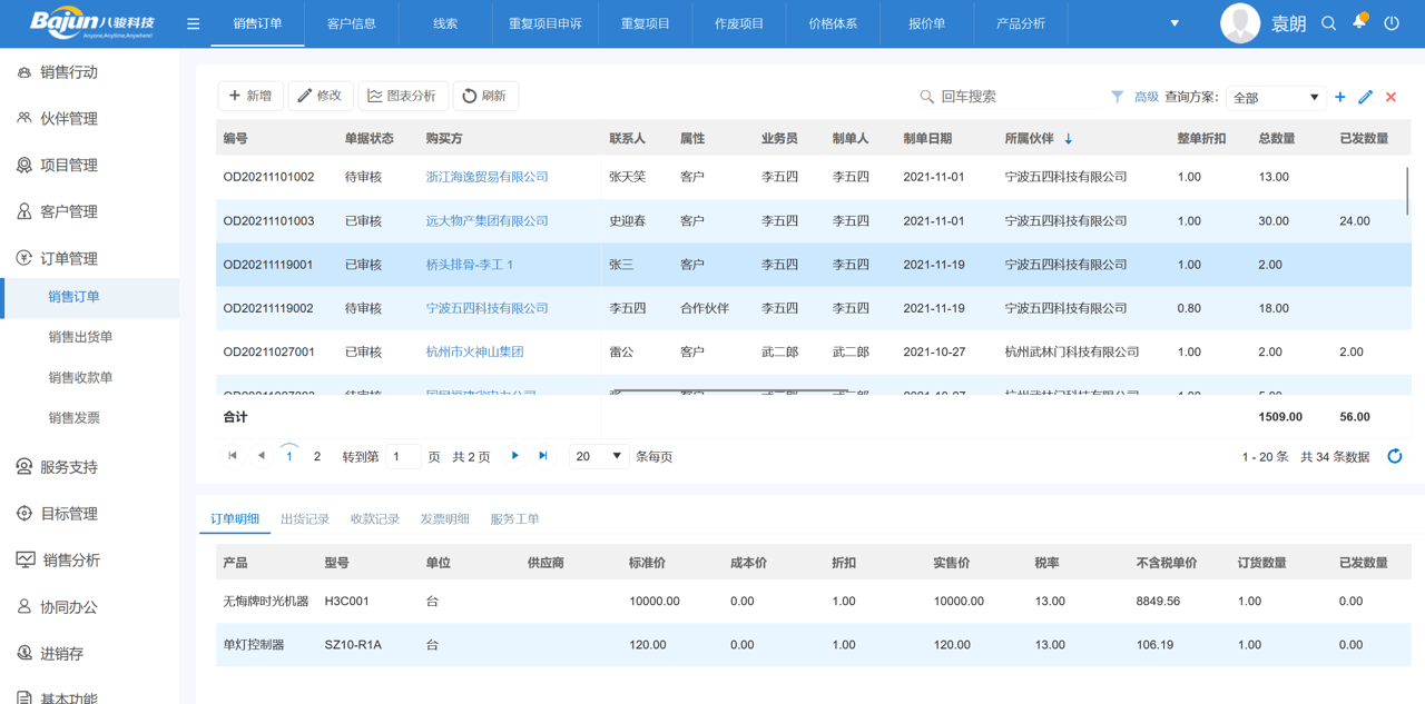 醫療器械公司訂單管理